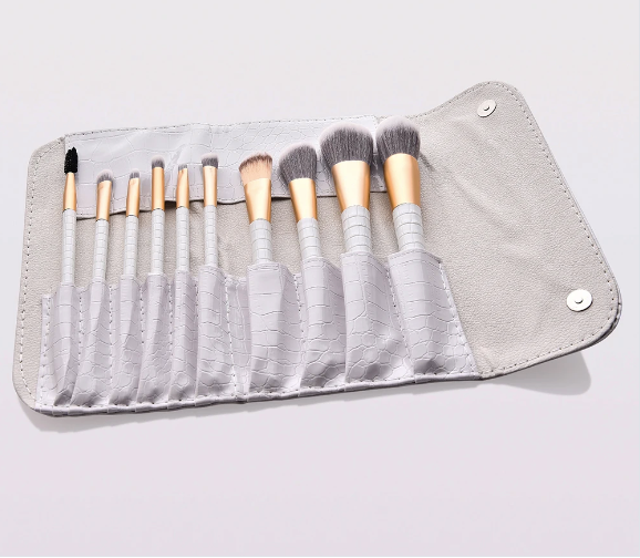 Victoria - 10 Piece Makeup Brush Set (white)