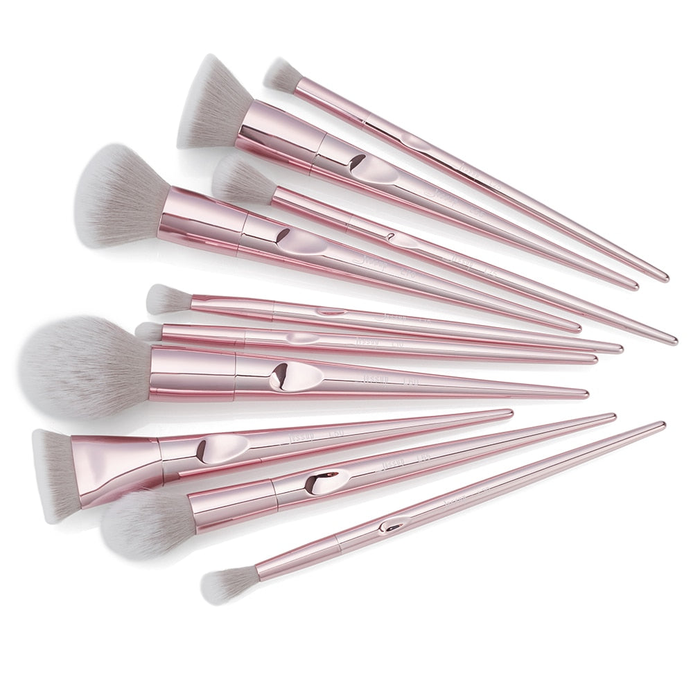 Premium Jessup Brushes - 10 Piece Pink Makeup brush set