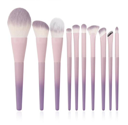 Mauve Mist- 10 Piece Makeup Brush Set