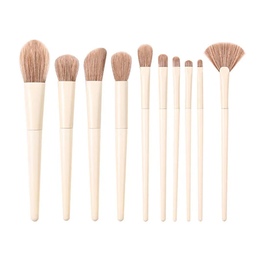 Coconut Milk- 10 Piece Makeup Brush Set